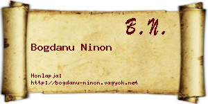 Bogdanu Ninon névjegykártya